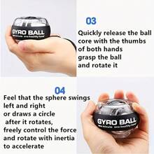 Self-Starting Luminous Wrist Strength Ball - Counting Gyro Fitness, Home Grip Trainer Without Light Gym Accessories, Deporte, Gimnasio, Ejercicio En Casa, Hand Grip