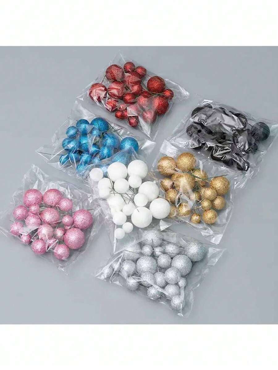 20 Stücke Schaumstoffkugel Tortendekoration, vier Größen und mehrfarbige gemischte Schaumstoffkugeln, Geburtstag, Hochzeit, Junggesellinnenabschied, Taufe, Gender Reveal Party, Rentnerparty, Themenparty Tortendekoration, passend, verschiedene Farben zur Auswahl, geeignet für verschiedene Anlässe (Bitte nach Anbringen des weißen Schlauchs verwenden. Die kugelförmige Oberfläche sollte den Kuchen nicht berühren.)