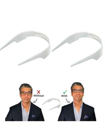 1 st. Slanke onzichtbare plastic kraagclip, verstelbare maat, biedt modieuze ingebouwde ondersteuning voor shirts om een perfecte pasvorm van de kraag te garanderen zonder dat deze te dik aanvoelt, universele kraagklem voor shirts