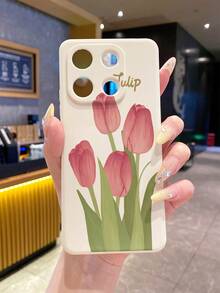 Valentines Tulip Pattern Phone Case Waterproof Shockproof Anti-Fall Scratch Resistant,International Version, Not The Domestic Version - Multicolor - View 2