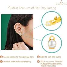 1 包：20 个耳环夹 + 20 个耳钉，夹式耳环转换器，用于 DIY 非穿孔耳环制作