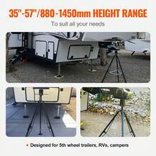 Adjustable 5th Wheel Tripod Stabilizer 5000 LBS Load Capacity For RVs Trailers And Campers 35 To 57 Inch Height Adjustable Fifth Wheel Support Jack - Black - View 7