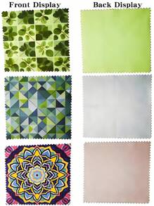 10cm*10cm Fiber Flocking Cleaning Cloth, Mandala Purple/Eucalyptus Green/Dreamlike Diamond Blue, Fiber Non-Lint Cleaning Cloth - Glasses/Camera Lens Cleaning; Jewelry Cleaning; 12pcs/Pack Delicate Fiber Flocking Cleaning Cloth