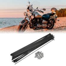 Bicycle Spokes Steel Bike Spoke With Nipples For Most Bicycle - Black 290mm 13G 40Pcs Steel - View 2