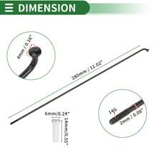 Bicycle Spokes Carbon Steel Bike Spoke With Nipples For Most Bicycle - 黑色 280mm 14G 36件碳鋼 - 查看 4