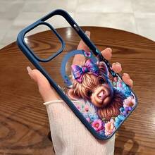 Cute Highland Cow Pattern Premium Magnetic Phone Case For Compatible With IPhone 16/15/14/13/12/11/ProMax/Pro/Plus/XSMax/XS/X,For Compatible With Samsung Galaxy S22/S23/S24/S25/Plus/FE/Ultra,Fashion Female Summer Unique Y2k Cases Transparent Shockproof Anti-Drop Protective Ultra-Thin Design Acrylic+Tpu Hard Back Non-Yellowing Clear Protection Cover Men Stylish Casing Girl Women Ultimate Fundas Para Protectores De Celulares Accessories Friend Gift Aesthetic Protector Forro De Teléfono - Multicolor - View 53