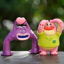 1pc Anime And Cartoon Character Statues Set - Cute PVC Statues, Suitable For Office Desk Decoration, Perfect For Christmas And Birthday Gifts, Festival Decorations | Playful Character Set | Durable Statues