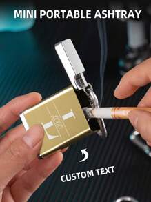 Spersonalizowany tekst, wysuwana popielniczka, przenośna kieszeń, miniaturowa metalowa popielniczka, brelok podróżny na zewnątrz, popielniczka do gaszenia pożaru
