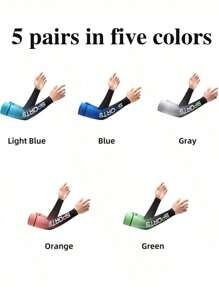 1 par de mangas de protección solar para deportes al aire libre para hombres y mujeres, guardias de brazo elásticos con protección UV de color degradado, mangas de enfriamiento para el brazo, adecuados para ocio al aire libre, golf, ciclismo, running, conducción, regalos.