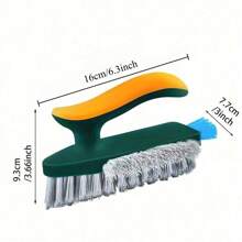 Heavy Duty Cleaning Brush 2 In 1 Gap And Floor Scrubber Plastic Bristles Ergonomic Handle Perfect For Bathroom Tiles Kitchen Sink Living Room Corners All Purpose Household Cleaning Tool