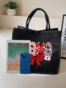Bolsa de praia de linho com tema de cruzeiro e bolsa de maquiagem para mulheres, com estampa do alfabeto "É hora de cruzeiro", bolsa de mão e nécessaire, à prova d'água, bolsa de armazenamento leve e dobrável, presente para amigos e melhores amigos, presente para mãe, adequada para cosméticos pessoais de viagem, sacola de compras, grande capacidade de armazenamento