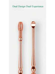 Set de 6 piezas de Palillos de oído de acero inoxidable, 8 piezas de Herramientas para eliminar la cera de oído, Cucharilla de oído de espiral de doble extremo, Kit de limpieza de oídos