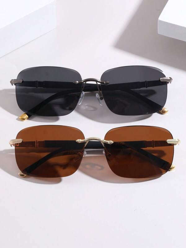 Gafas de sol de unicolor retro versátiles y de moda