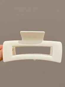 4 件/1 件女式 10.6 厘米/4.17 英寸黑色、白色、卡其色、棕色大方形轻质塑料发夹，时尚百搭高端优雅简约风格发饰，适合日常休闲、派对、通勤、度假、发型设计、洗脸、化妆、服装搭配发爪爪夹发夹发夹发夹发夹秋冬