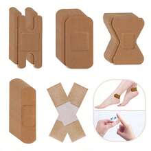 1 Bộ/50 Miếng băng cứu thương khẩn cấp với 4 hình dạng khác nhau, Băng vải đàn hồi thoáng khí, Vật dụng thiết yếu cho gia đình, du lịch, cắm trại, dã ngoại, leo núi và thám hiểm, Miếng băng cứu thương cho hoạt động ngoài trời, thể thao, du lịch, gia đình, văn phòng, trường học - Nhiều màu - Xem 10