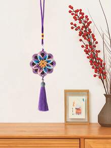 Kit de peinture de diamant Mandala - Décoration de voiture suspendue en cristal acrylique, Art spirituel DIY pour la maison et l'intérieur de la voiture, Cadeau de pleine conscience bohème pour les femmes (Matériaux premium)
