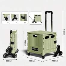 Multi-Function Cart Cart Cart Light Portable Folding Shopping Cart Cart Cart Trailer Outdoor Camper Eight-Wheel Climbing Model - Silent Airplane Wheel