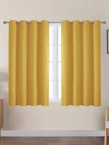 Estelar Textiler 2 Panels Solid Thermal-Insulated Blackout Curtains For Bedroom And Living Room For Protection Against Ultraviolet Rays,