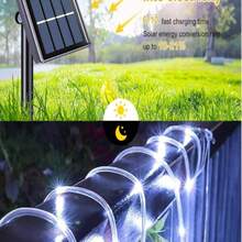 Solar String Lights, 8 Modes Waterproof Solar Outdoor Lights, Suitable For Garden, Backyard, Patio, Deck, Porch, Pool, Tree Decor - Multi-Color - White Light - View 10