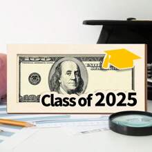 1pc 2025 Graduation Gift Wallet, Wooden Card Box, Cash Holder, DIY Cash Envelope Wallet, Premium Graduation Birthday Gift For Class Of 2025