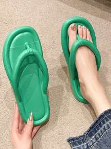 Women's Fashion EVA Thong Flip Flops, Thick Soft Bottom Indoor Outdoor Slippers