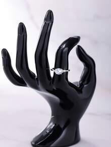 1 件时尚个性化锆石戒指，适合情人节、母亲节、生日等场合送给女性的多功能礼物