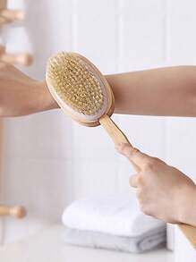3 pièces/1 pièce Ensemble d'outils de nettoyage du corps avec brosse de gommage du corps à long manche détachable, brosse pour le visage, brosse de massage des pieds et du dos, brosse douce pour la douche et le bain