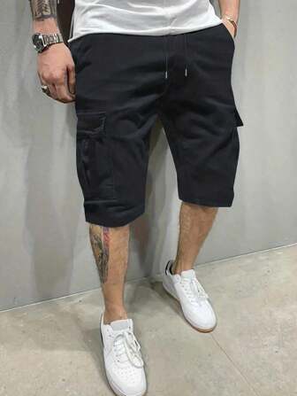 Herren Cargo Shorts in Große Größen mit Kordelzug-Taille