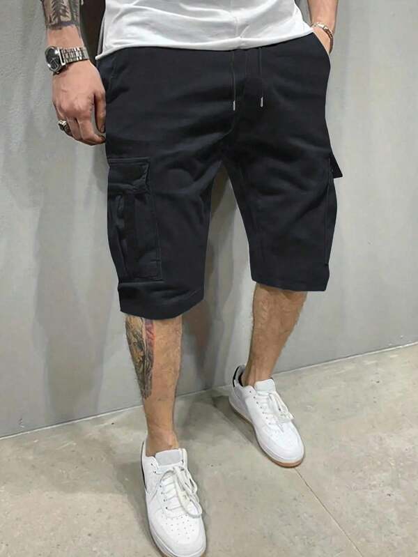 Herren Cargo Shorts in Große Größen mit Kordelzug-Taille