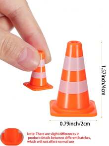 20Pcs Mini Traffic Cones, 1.6 Inch Training Roadblock Cones Traffic Signs,Micro Landscape Sand Table Engineering Construction Road Cones Model,Mini Simulation Safety Cones Road Stop Sign Barricade, Small Traffic Sign Football Cones For Sandbox, Engineering, Building, Construction Pretend Play,Cone,Construction Party,Football,Multipurpose Construction Theme Party Sports Activity Cones- Orange Small Cones - Multicolor - View 4