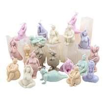 3D Yoga Pose Plump Women Candle Silicone Mold Body Soy Wax Statue Plaster Tool DIY Handmade Soap Tool Perfect For Home Decor And Gift Fragrance Diffuser Silicone Mold - White - View 13