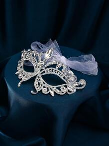 1pc Zinc Alloy Geometric Pattern Masquerade Ball Mask, Elegant Princess Headdress, Accessories And Costume For Natural, Sensual Party, Suitable For All Seasons Halloween