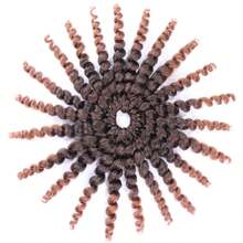 5包8英寸弹力钩针编织假发，适用于卷发棒，短款卷曲弹力钩针编织假发，合成编织假发接发 - 彩色 - 查看 11