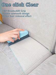 Pet Hair Remover Brush, Pet Hair Detailer With Handle, Cat And Dog Hair Lint Remover Brush For Cleaning Cars Furniture Carpet Sofa Clothes Beds Couches - Multicolor - View 2