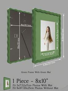 4x6/5x7/8x10 波浪形相框，可爱艺术相框，升级五金配件，易于使用，用途广泛，适用于家居装饰和墙面艺术，材质多样，彩虹色，儿童礼物，绿色/红色/蓝色/黑色/白色/黄色/多色可选，波浪形相框 - 彩色 - 查看 20