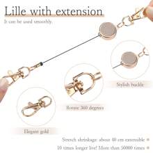 2 piezas hebilla de gancho con cordón retráctil, cuerda retráctil multifuncional para colgar bolsos, llaveros, simple y práctico, adecuado para usar a diario