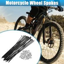 Bicycle Spokes Metal Bike Spoke With Nipples For Most Bicycle - 黑色,銀色 176mm 14G 36Pcs 金屬 - 查看 2