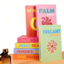 4 pièces de style de forêt tropicale réaliste faux livres pour le salon/décoration de chambre à coucher, accessoire pour photographie, ornement d'ambiance pour café