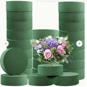 5/10 Round Flower Foam, Green Wet Foam Block, Wet Flower Shop Flower Foam Block Flower Arrangement Supplies Are Suitable For Wedding Aisle Flowers, Party Decoration