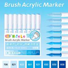 8 Colors Acrylic Markers, Marker Pens Coloring Set,Quick Drying, Fade Resistant,Perfect For Painting, Illustrations, Handcrafted Art,School Back-To-School Season For Coloring Books And Other DIY Projects,Suitable For Paper, Fabric, Wood, Rocks, Plastic, Glass, Ceramics, Pumpkins, Metal,Etc., Acrylic Paint Marker Pens For Students And Adults, Easter,Thanksgiving, Halloween, Christmas Gifts