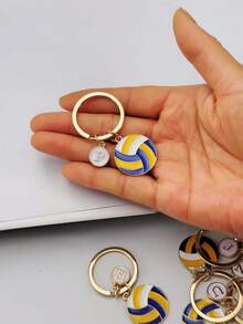 个性化排球钥匙扣礼品，送给段街运动员的礼物，感恩节和圣诞节礼物 - 黃色 - 查看 18