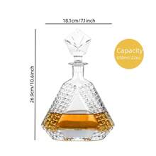 Bouteille de whisky classique, bouteille de vin en verre transparent/pot à vin avec bouchon, cadeau de la fête des pères, cadeau pour homme, cadeau de déménagement, convient pour le vin rouge, le whisky, le brandy, le bourbon, le rhum, décoration pour la maison, bons produits pour un usage domestique