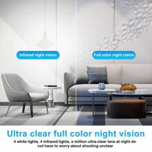 Telecamera WIFI 5G a doppia banda 1080P, monitoraggio TV a circuito chiuso audio, visione notturna a colori a 4x zoom, IP66 impermeabile, adatta per apparecchiature di sicurezza in magazzini interni ed esterni, app YI IOT