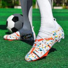 1 Pair Men/Women Adult Student Soccer Cleats, Low-Top Outdoor Team Competition Sports Shoes, Plus Size Non-Slip Durable AG/FG Cleats For Natural Grass, Soft Ground, Leather Football Training Shoes, Lace-Up, Lightweight High-Performance Grip Design, Top Professional Football Boots, Factory Direct - White - View 10