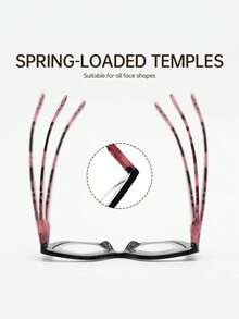 1 件/4 件玳瑁印花猫眼，撞色弹簧铰链老花镜，Y2K，时尚配饰，6 种屈光度选择，送给父母的礼物，节日礼物，日常生活阅读办公