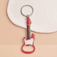 1pc Guitar Shaped Keychain, Ideal Gift For Men, Key Ring For Car Keys - Multicolor - View 6