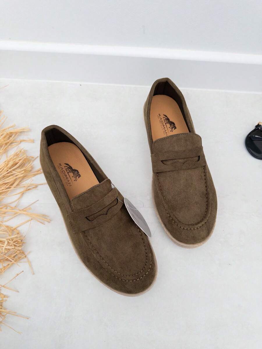 Men's Canvas Espadrilles With Non-Slip Soles, Casual Flat Espadrilles With Breathable Straw Fabric, Lightweight Slip-On Shoes For Summer Vacations, With High Quality, Easy To Wear And Drive, Ideal For Daily Use, Estimated Delivery 1-3 Business Days (Peninsula) - màu xanh lá - Xem 1