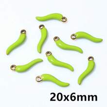 5pcs Enamel Chili Pepper Charms Pendant Multi Colors For DIY Jewelry Making Earrings Necklace Pendants Accessories Findings