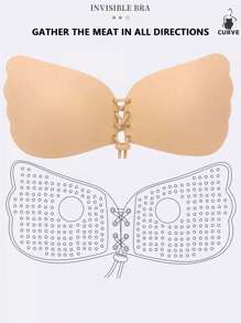 Sostén adhesivo de silicona con efecto lifting sin tirantes, para tallas grandes, invisible, sin espalda, para realce del escote, cómodo y transpirable, para vestidos y lencería