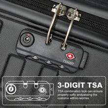 supercase ABS+PC Hardshell Suitcase 20" 24" 28" Or 3 Piece Set – Lightweight Cabin Size Carry On & Check In Luggage With Spinner Wheels, TSA Lock & YKK Zippers – Travel Bag For Holiday, Business, And Weekend Getaways